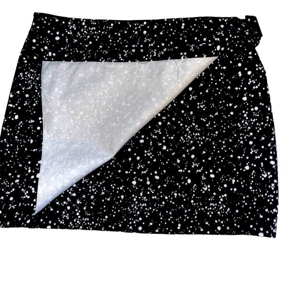 Kate Spade black & white faux wrap skirt 8 - Picture 2 of 5